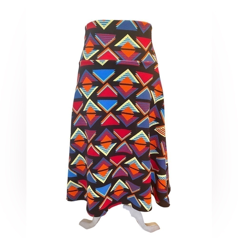 LULAROE Skirt l GEOMETRIC LULAROE STRETCH A-LINE SKIRT (0880)